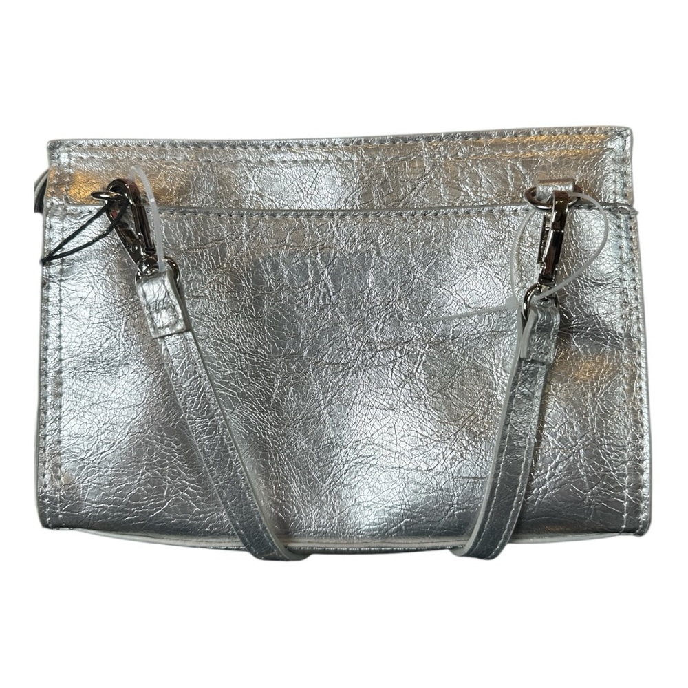Steve Madden Metallic Silver Crossbody Bag NWT - Picture 2 of 7